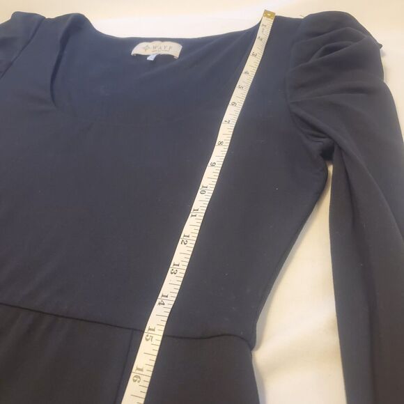 WAYF Maxi Long Sleeve Dress Sz Sm Black Puff Sleeve Witchy Peasant Goth Soft - Picture 9 of 13
